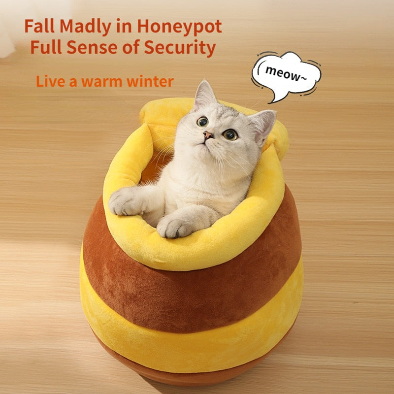 HoneyPot Cat House | Comfortable House for Cats - Perfect Hiding Place for Cats