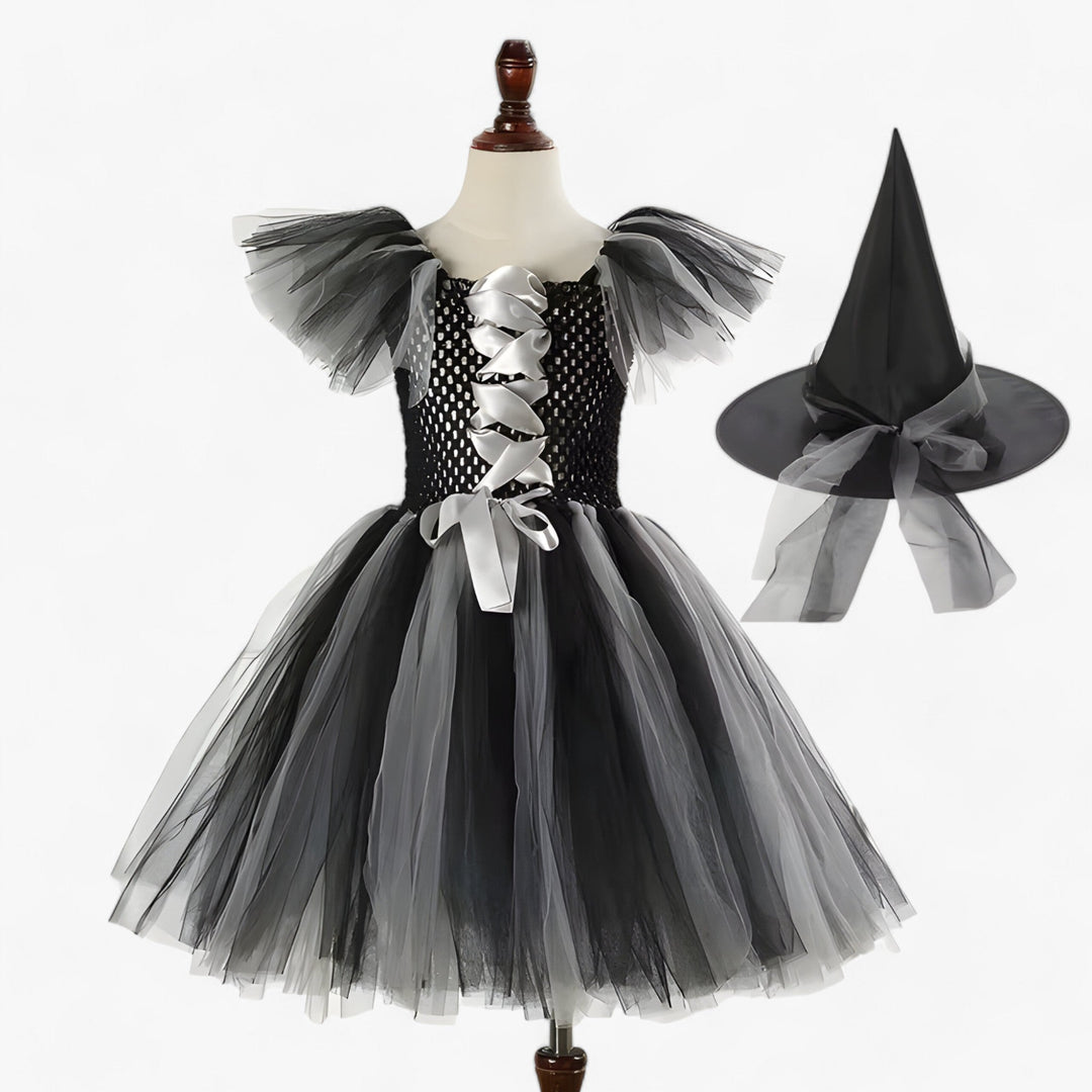 Léa | Witch Costume - Tutu Dress and Accessories for Halloween and Carnival