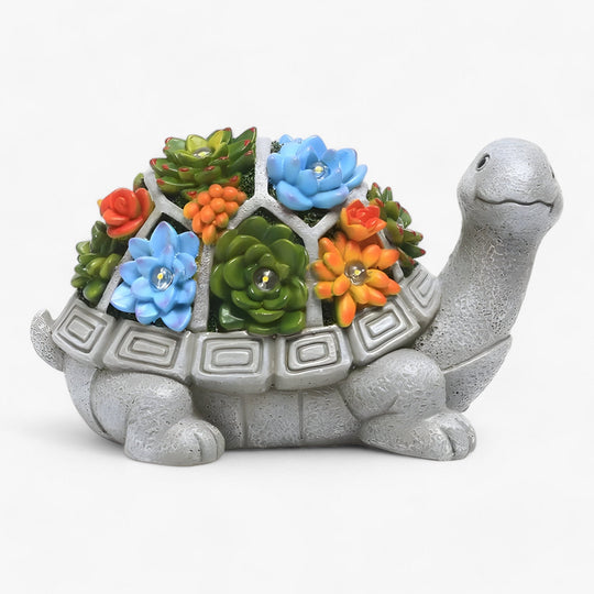 LumiTurtle | Solar Turtle Statue with LED Lights - Light Up Your Garden and Balcony!