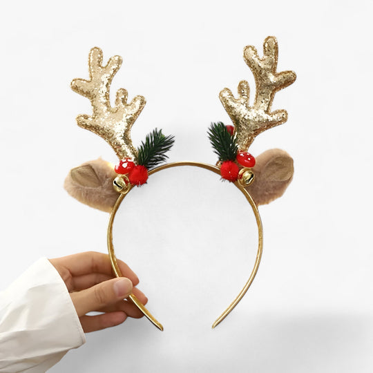 Emma | Christmas Tiara with Antlers - Festive and Delicate Accessory for Children