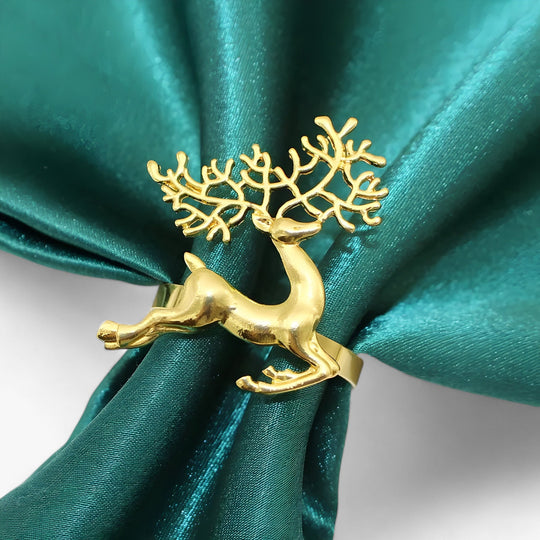 HolidayGold | Gold Towel Holder Set - Festive Elegance for Your Christmas Table