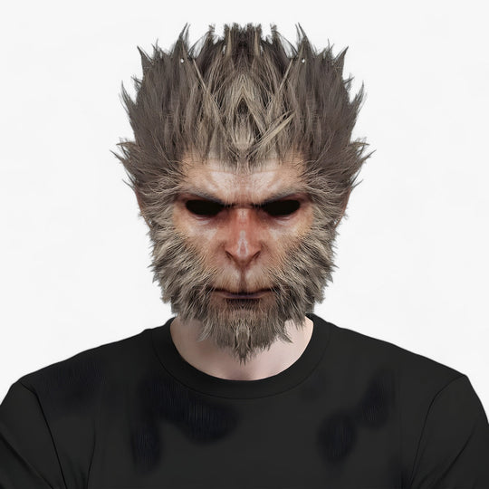 Wukong | Horrifying Black Latex Mask - Halloween Accessory for a Terrifying Atmosphere