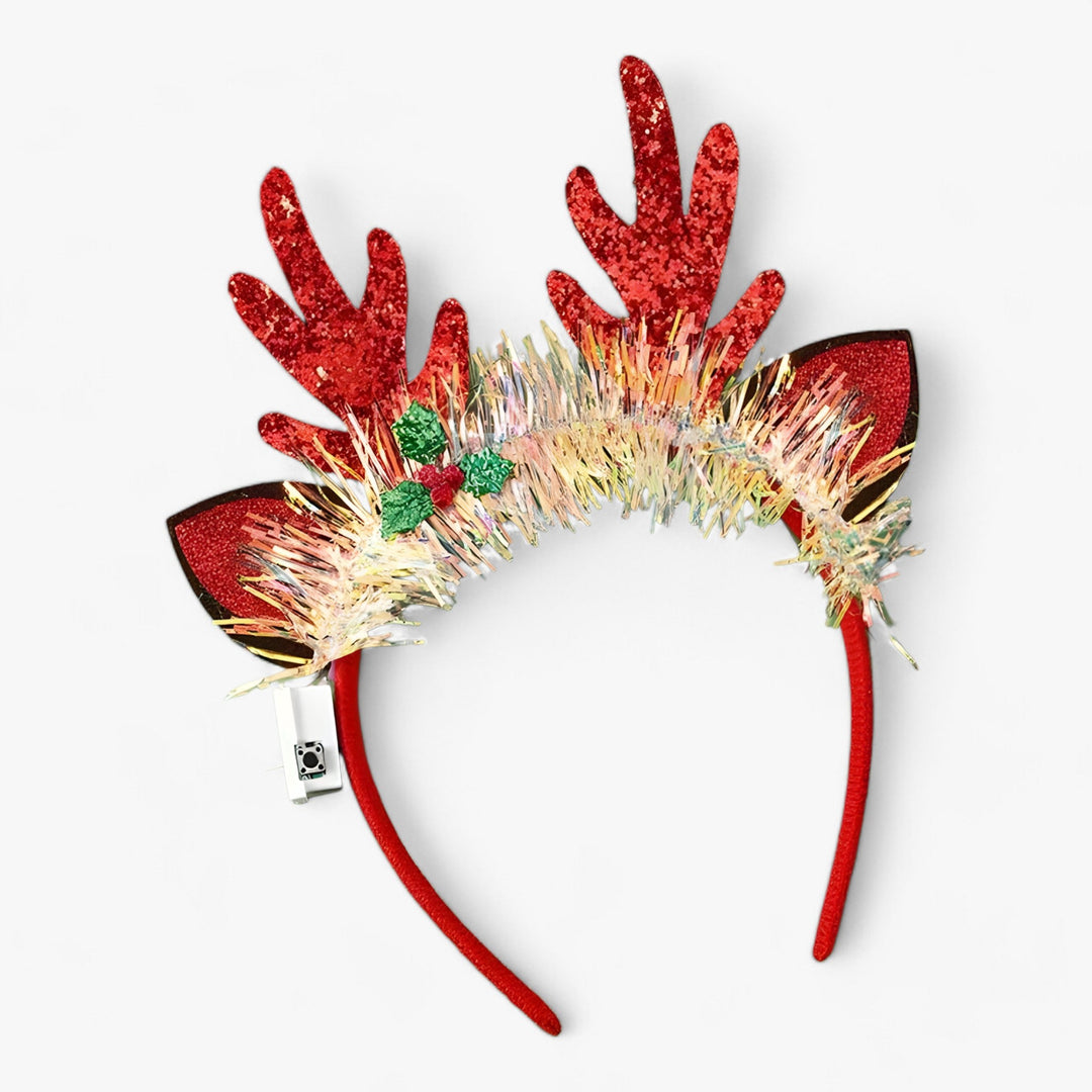 Twila | Christmas Tiara with LED Snowflake Lights - Festive Headband for Girls and Women