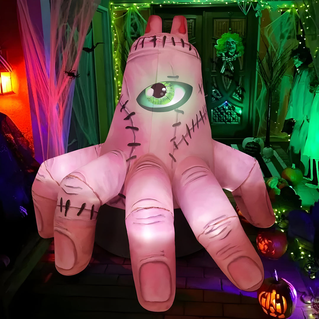 Grabbing Ghost | Inflatable Halloween Decoration - LED Illuminated Yard Decor