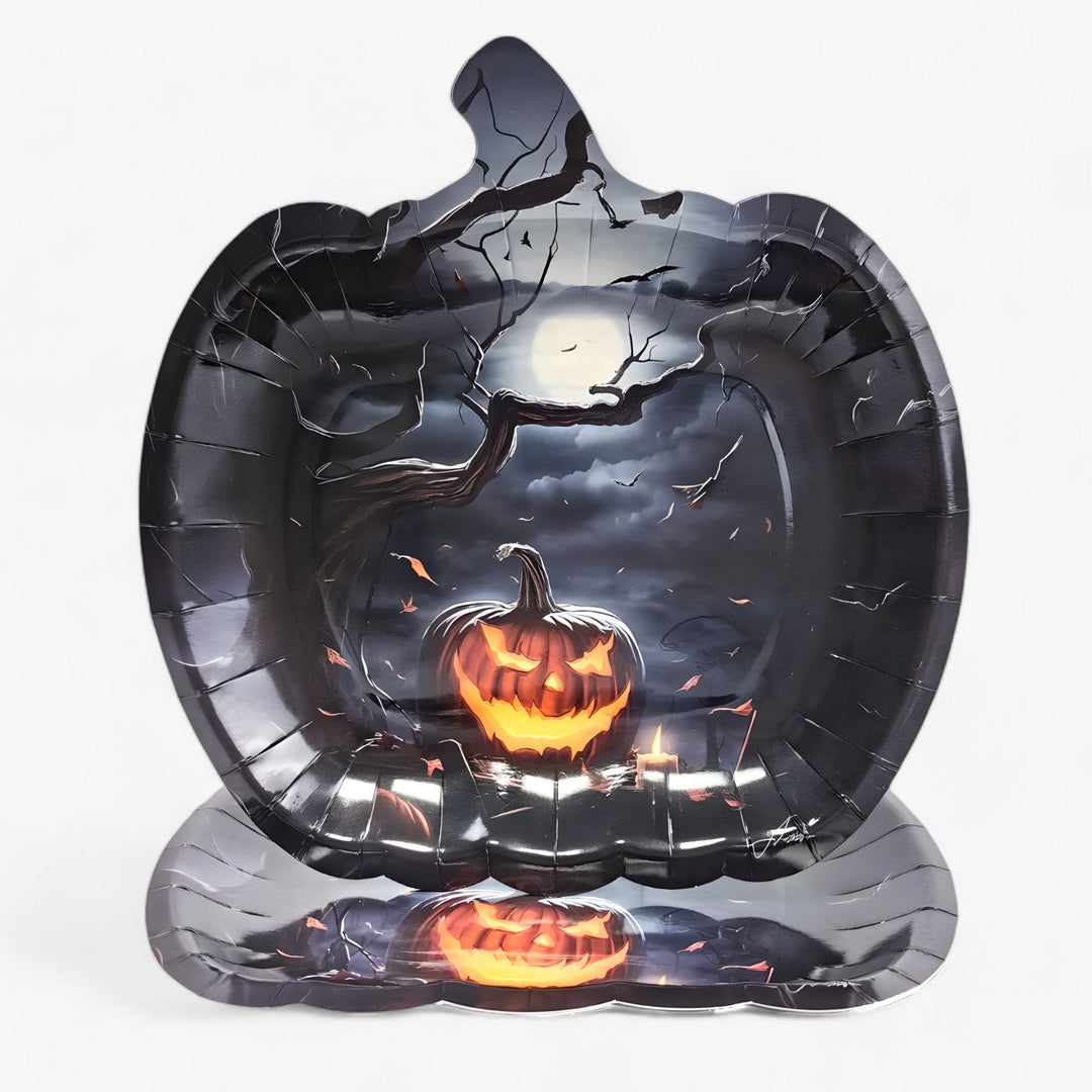 Salem | Trick or Treat Plates - Pumpkin Plates for Halloween