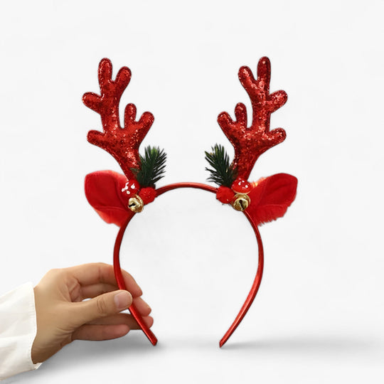 Emma | Christmas Tiara with Antlers - Festive and Delicate Accessory for Children