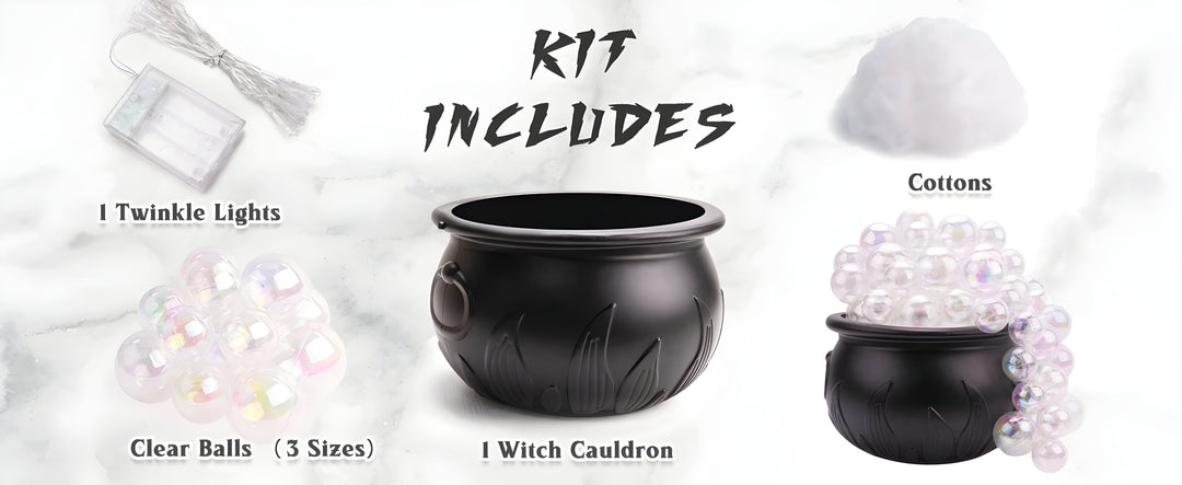 Mystic | Bubble Cauldron - Easy Halloween Table Decoration for a Witchy Atmosphere