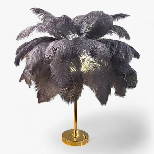 FeatherGlow | Touch Control Table Lamp - LED with Feathers for Wedding and Bedroom Decoration