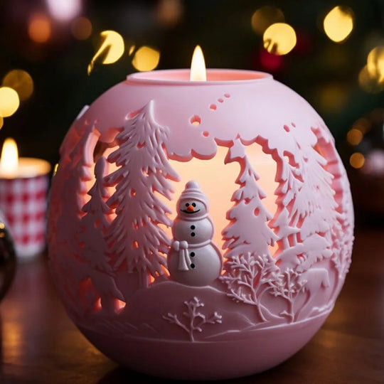 Alce Candle | Rilievo Forma Foresta Invernale - Decorazione festiva e regali fai da te