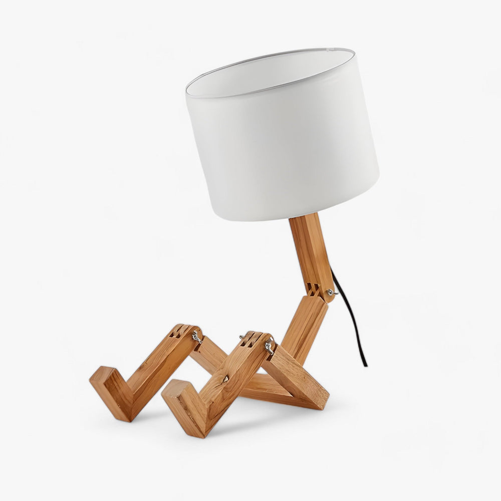 Wooden Robot Lamp - Creative Elegance for Office and Reading in a Modern Nordic Style