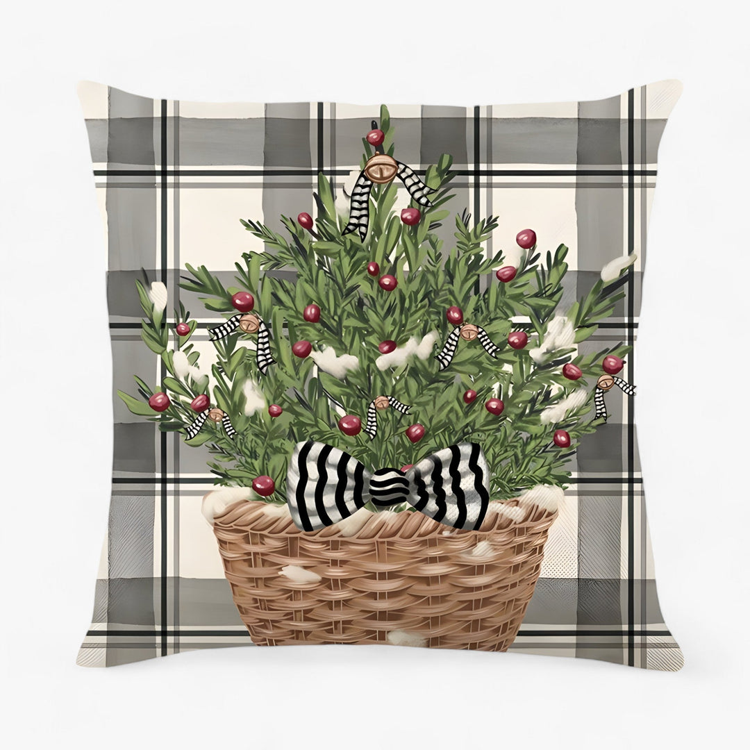 Frosty | Christmas Linen Cushion Cover - Festive and Comfortable Home Decor