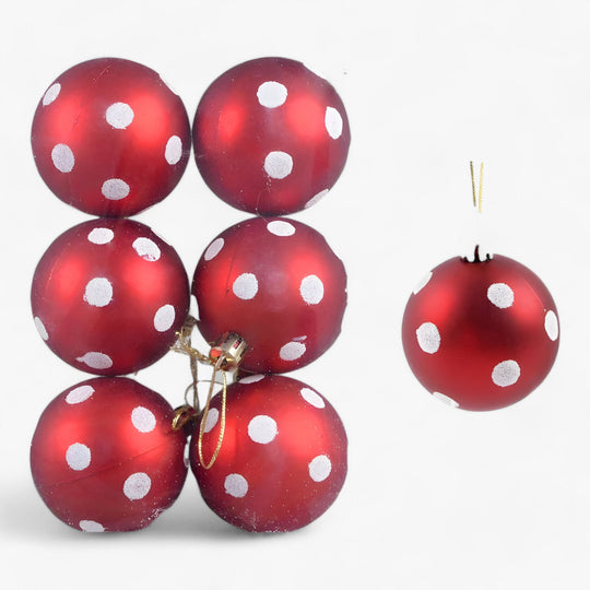 Noel | 6 Piece Christmas Balls - Ideal Decorations for Christmas Tree