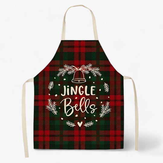 Grembiule di lino Merry | Merry Christmas - Accessorio da cucina e regalo di Natale festivo