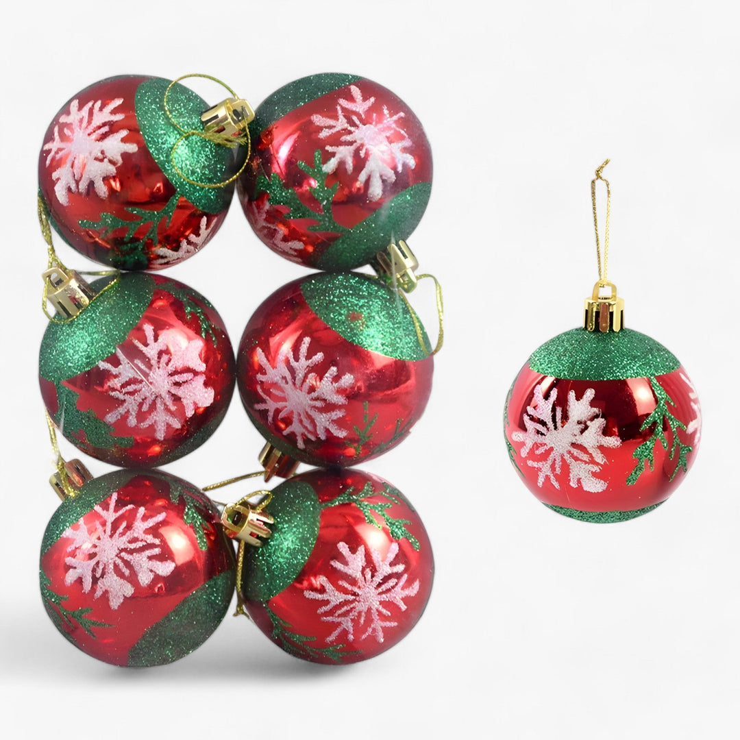 Noel | 6 Piece Christmas Balls - Ideal Decorations for Christmas Tree