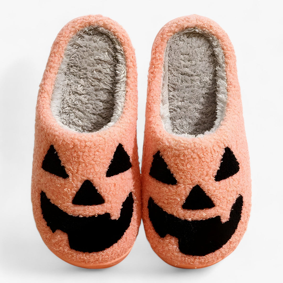 Kean | Halloween Pumpkin Shaped Slippers for Women - Warm and Fun Indoor Shoes