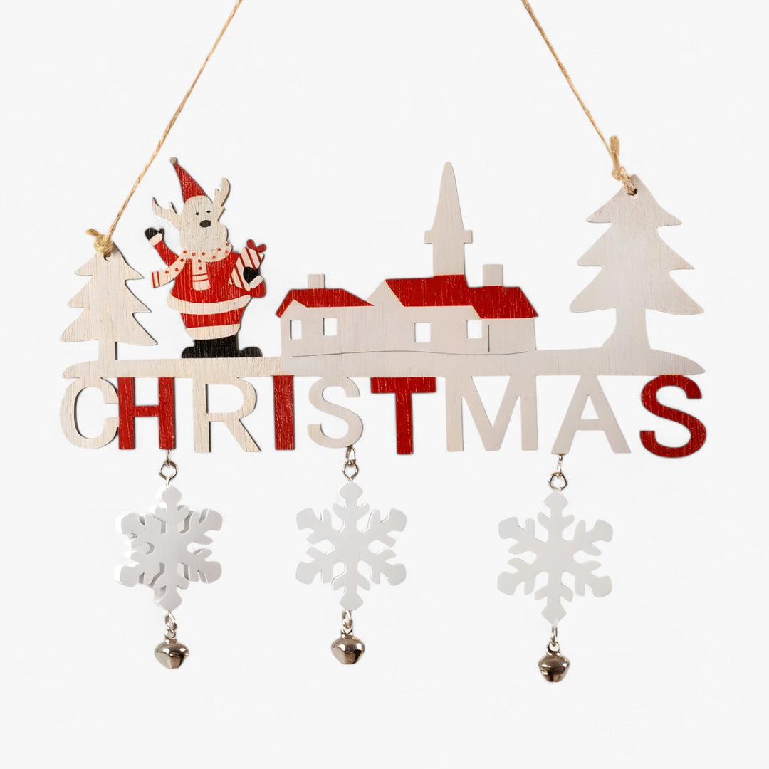 Gnorman | Hanging Ornament Made of Gnome Santa Wood - Festive and Whimsical Decor