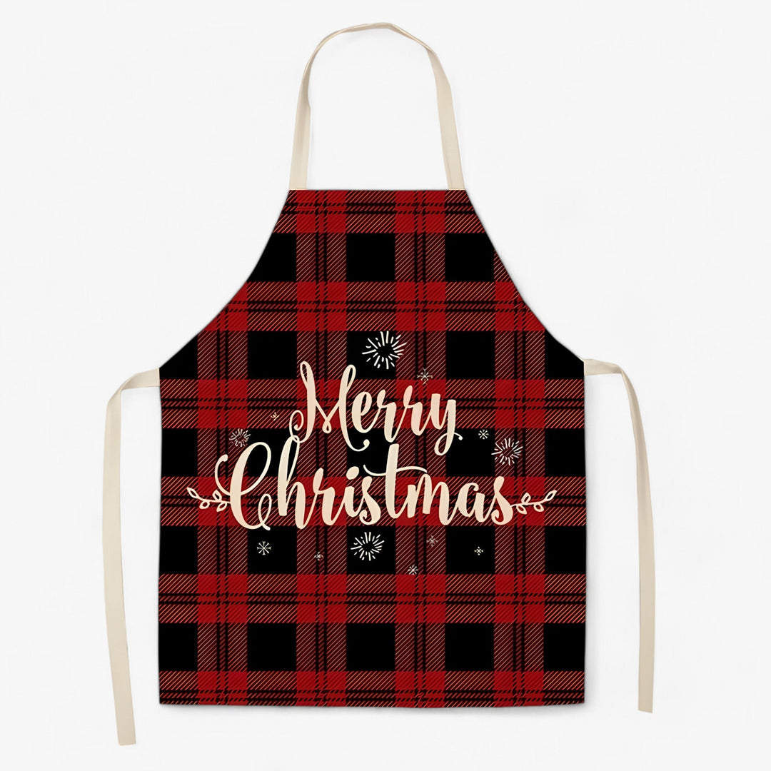 Grembiule di lino Merry | Merry Christmas - Accessorio da cucina e regalo di Natale festivo