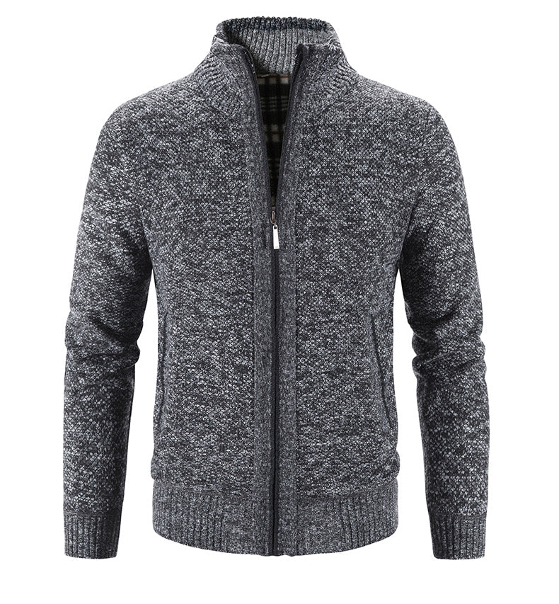 ENRICH | Veste en Fleece de Coton - Style Tricoté Classique pour une Chaleur Ultime