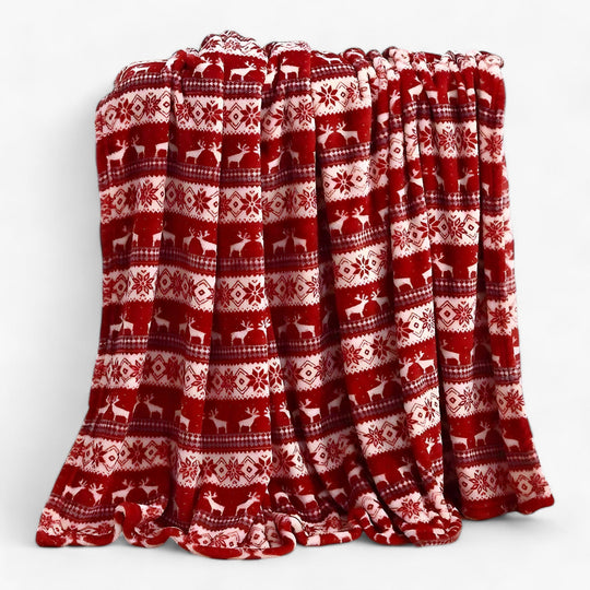 Velvy | Luxury Christmas Fleece Blanket - Elegant and Cozy Holiday Decoration