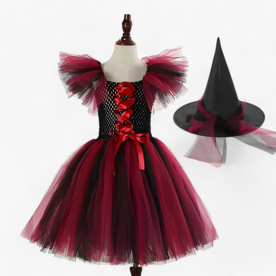 Léa | Witch Costume - Tutu Dress and Accessories for Halloween and Carnival