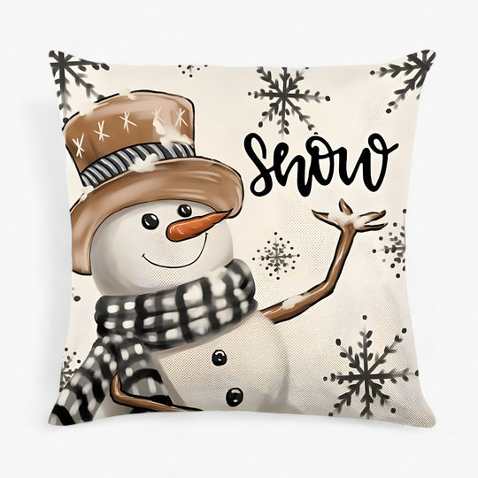 Frosty | Christmas Linen Cushion Cover - Festive and Comfortable Home Decor