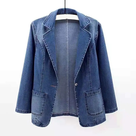 Anne | Elegant classic denim blazer