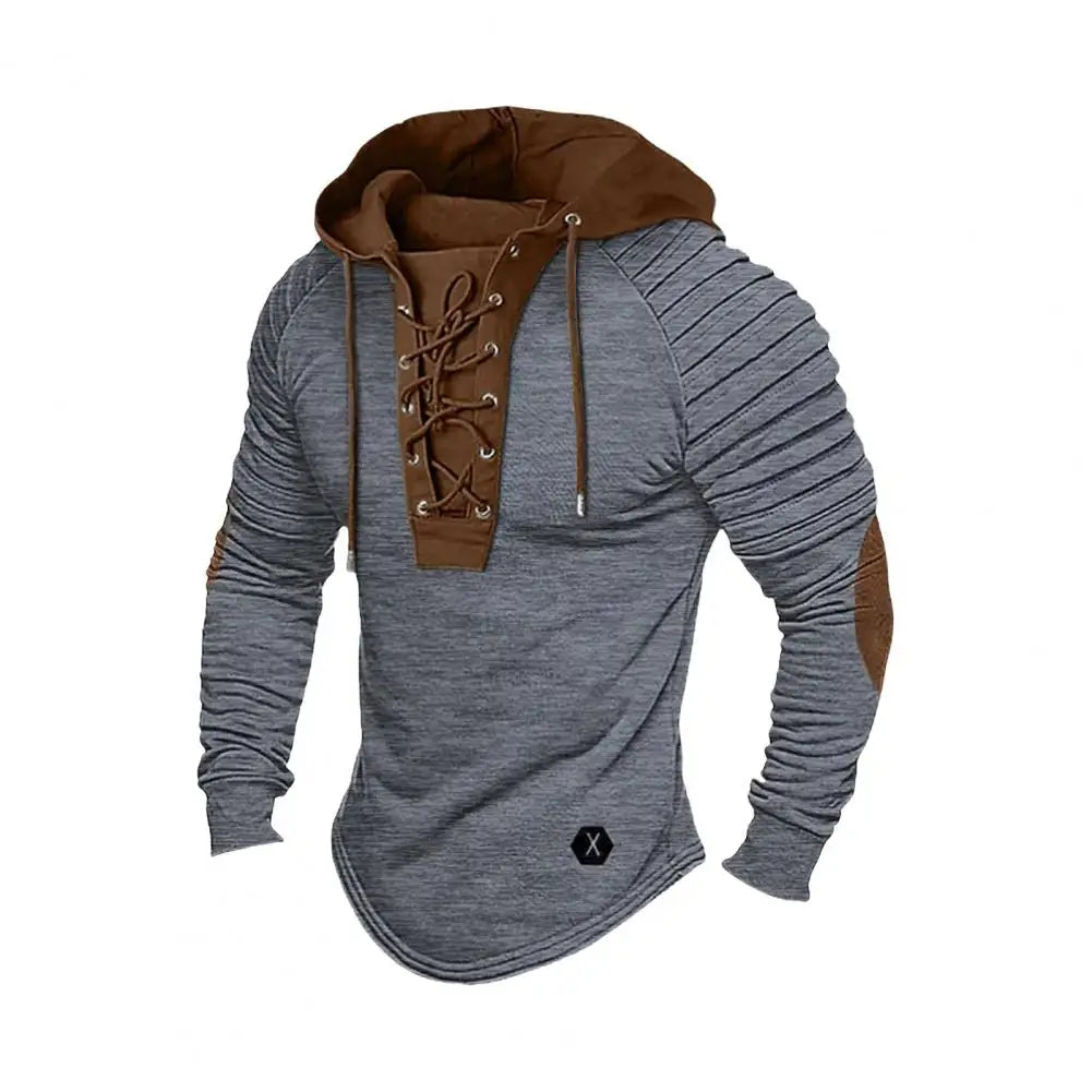 Gabin™ - Hooded Sweatshirt with Pleated Shoulders and Drawstring