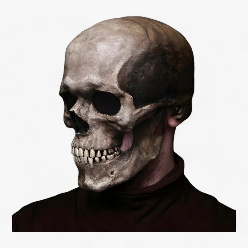 Damien | Full Skull Mask - Movable Jaw for Terrifying Effect at Halloween