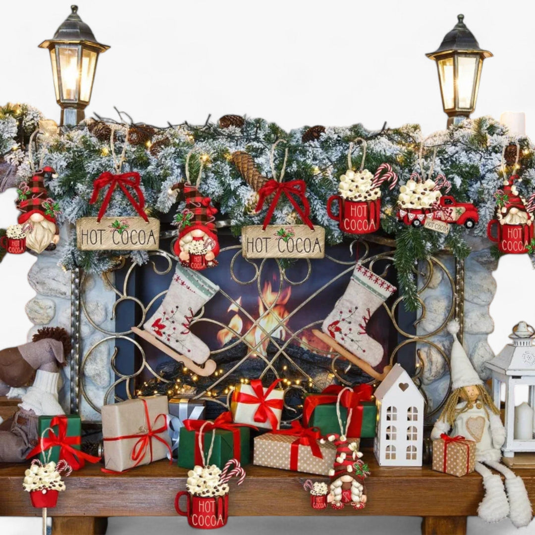 Dursty | Wooden Christmas Hanging Decorations - Festive Charm for Your Outdoor Celebrations