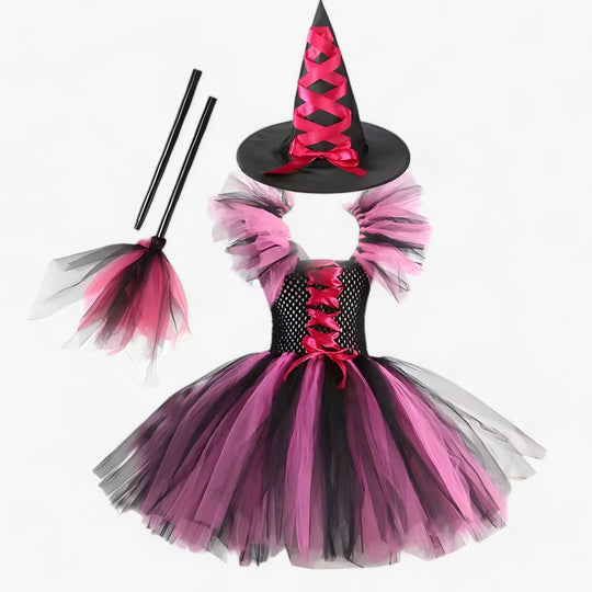 Léa | Witch Costume - Tutu Dress and Accessories for Halloween and Carnival