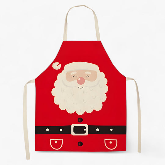 Grembiule di lino Merry | Merry Christmas - Accessorio da cucina e regalo di Natale festivo