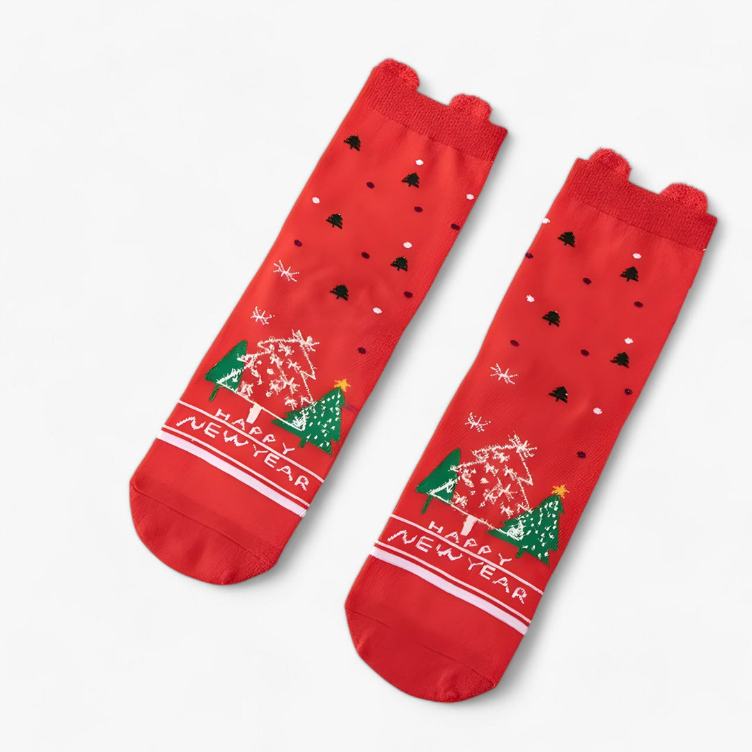 Holiday Fun | Cartoon Christmas Socks – Festive Ornaments and Gift Holders for Home Decoration