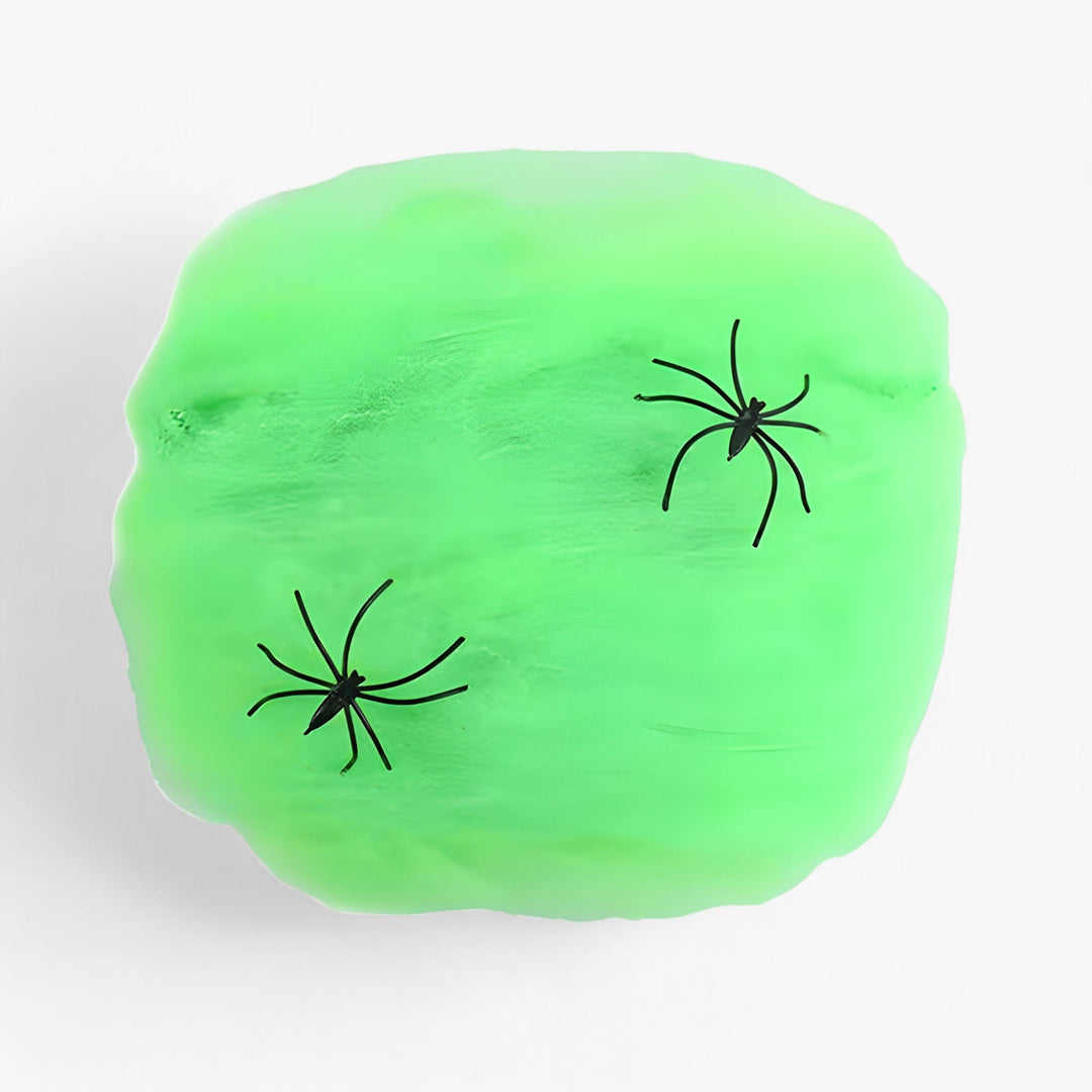 Webster | Halloween Spider Web - Stretchable Spider Web and Spiders for Sinister Party Accessories