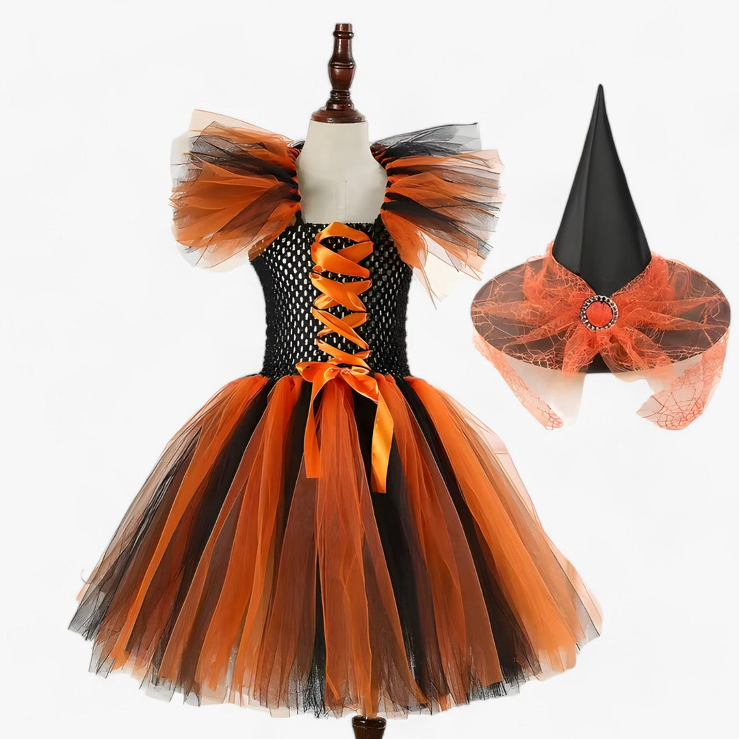 Léa | Witch Costume - Tutu Dress and Accessories for Halloween and Carnival