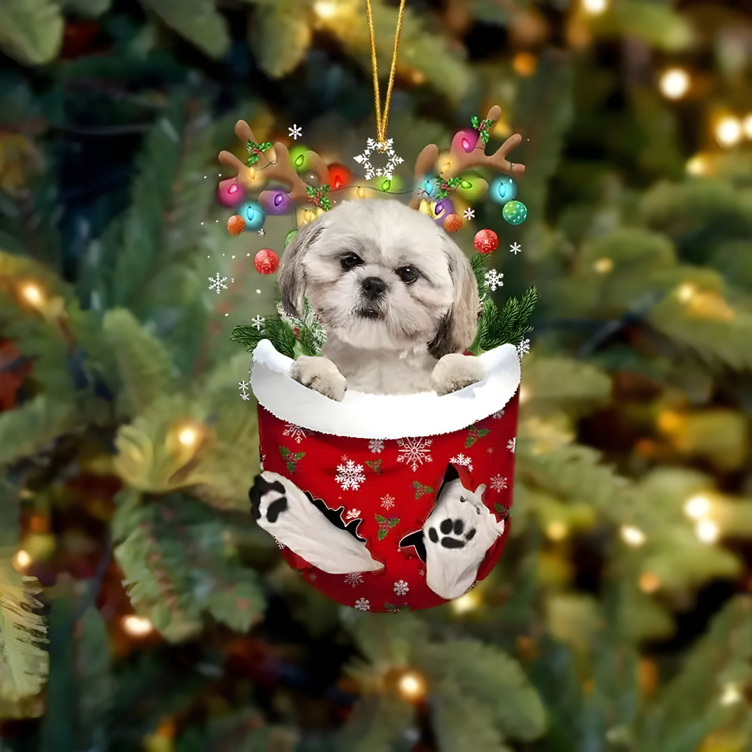 Ciondolo a forma di cucciolo dell'albero di Natale - Fascino festivo e regalo per gli amanti dei cani