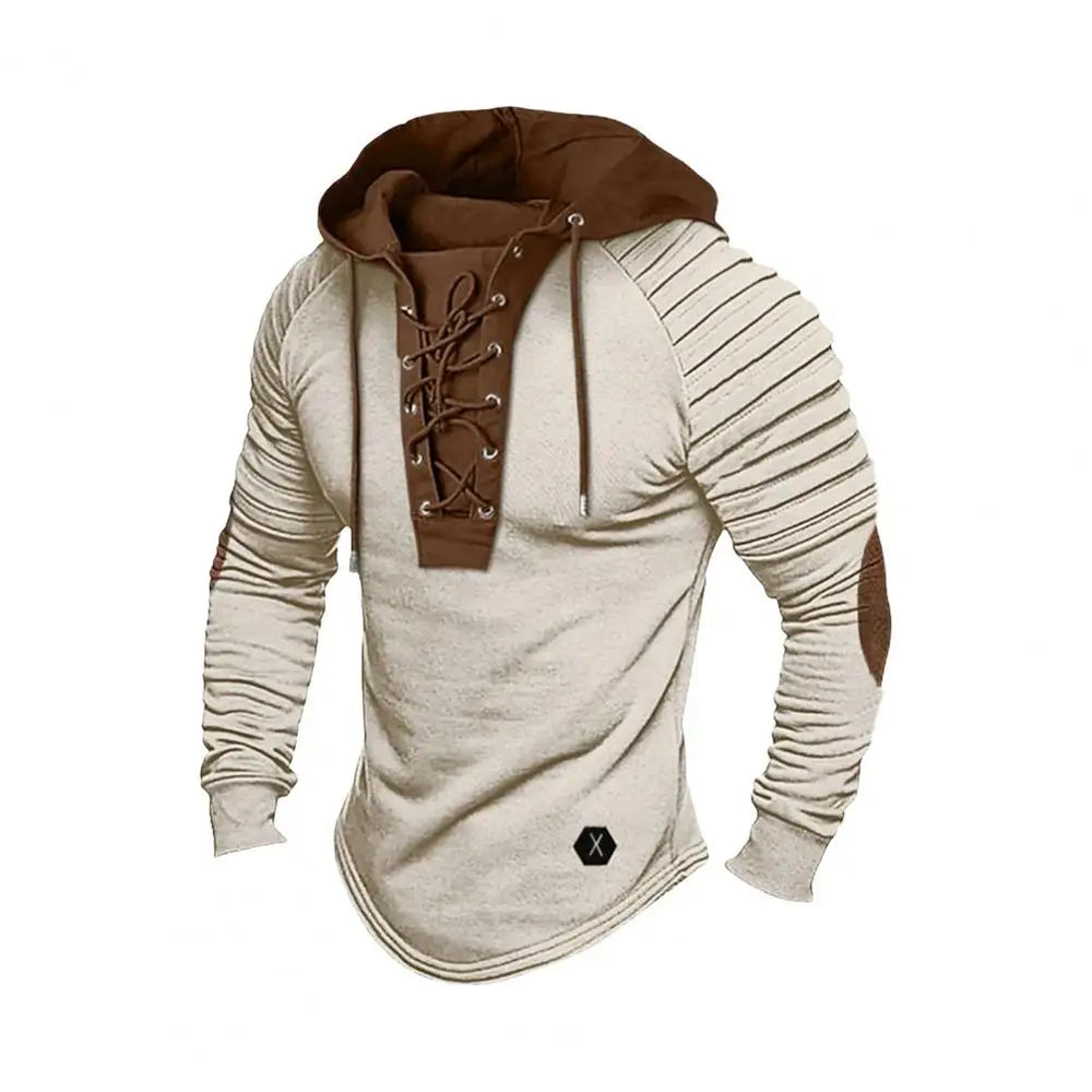 Gabin™ - Hooded Sweatshirt with Pleated Shoulders and Drawstring