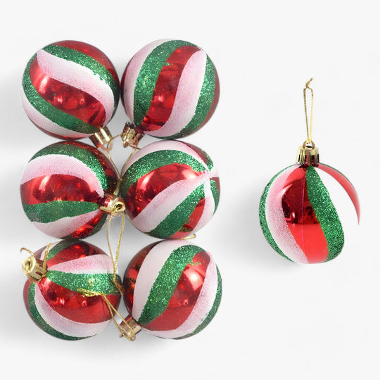 Noel | 6 Piece Christmas Balls - Ideal Decorations for Christmas Tree