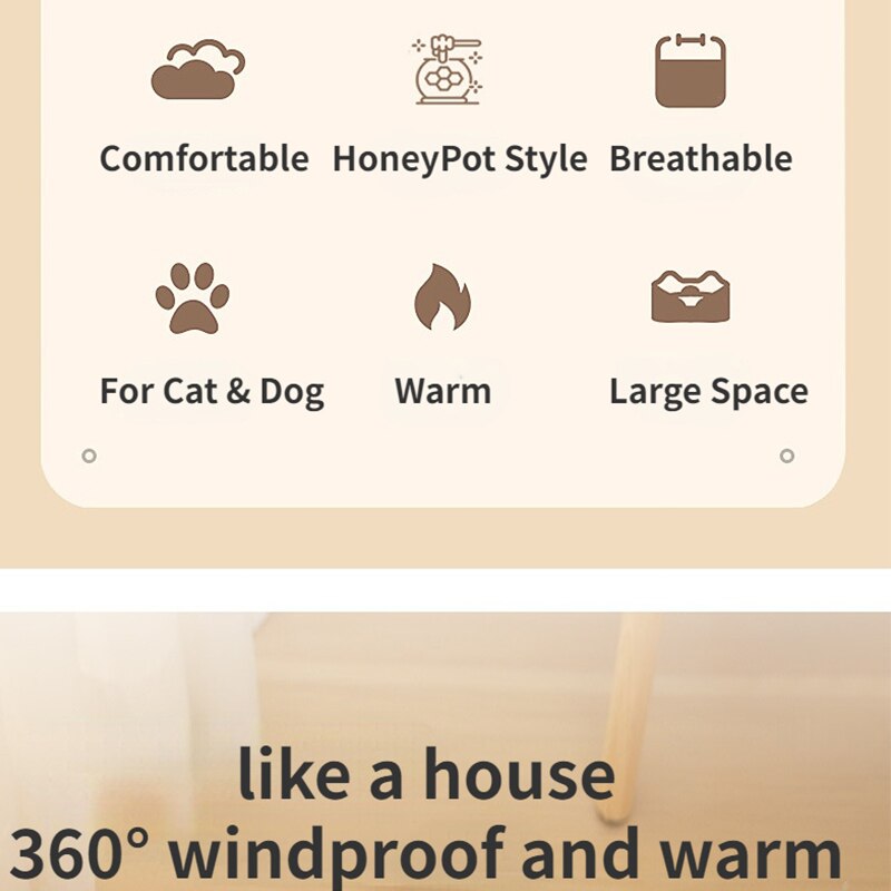 HoneyPot Cat House | Comfortable House for Cats - Perfect Hiding Place for Cats