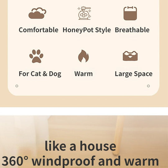 HoneyPot Cat House | Comfortable House for Cats - Perfect Hiding Place for Cats