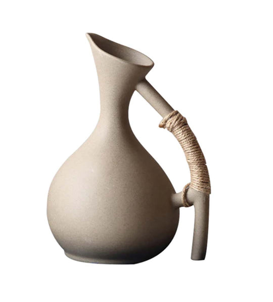 Elegant handcrafted ceramic jug with matte finish | Modern organic design | Perfect for serving drinks - matching cups available!