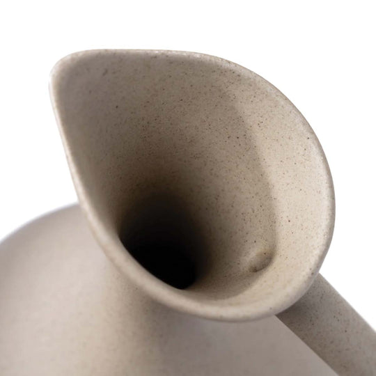 Elegant handcrafted ceramic jug with matte finish | Modern organic design | Perfect for serving drinks - matching cups available!