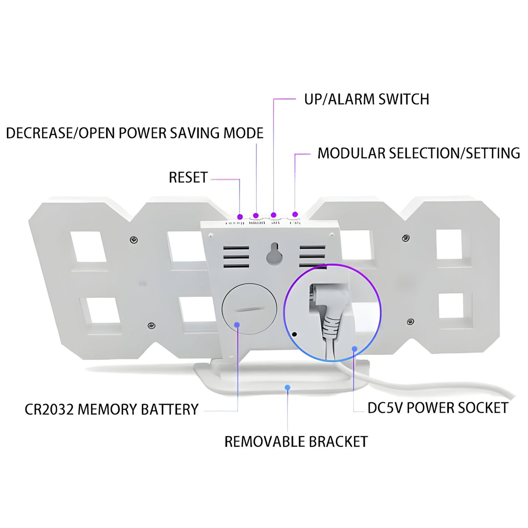 NordiClock | Alarm and digital clock - Multifunctional electronic display