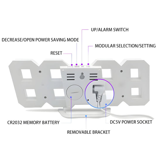 NordiClock | Alarm and digital clock - Multifunctional electronic display