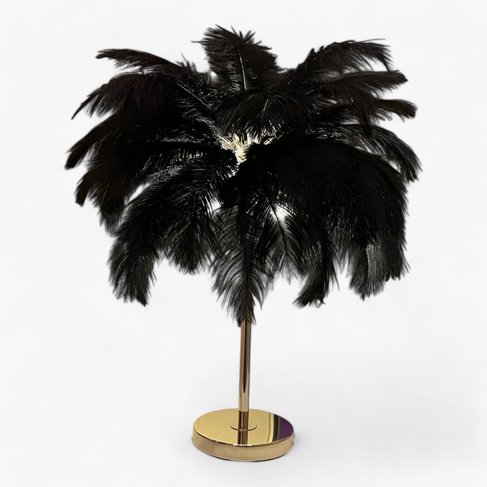 FeatherGlow | Touch Control Table Lamp - LED with Feathers for Wedding and Bedroom Decoration