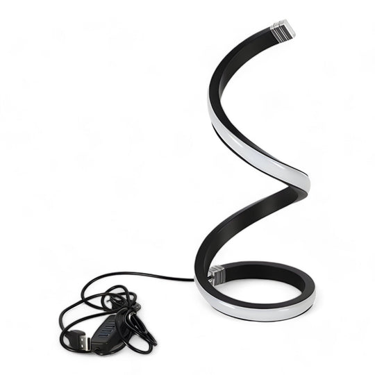 SpiralGlow | LED Table Lamp - Adjustable Brightness with USB Switch for Modern Decor