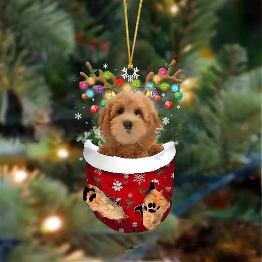 Ciondolo a forma di cucciolo dell'albero di Natale - Fascino festivo e regalo per gli amanti dei cani