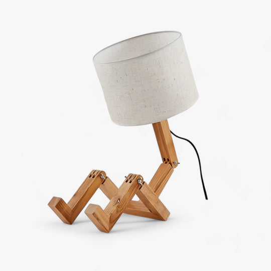 Wooden Robot Lamp - Creative Elegance for Office and Reading in a Modern Nordic Style