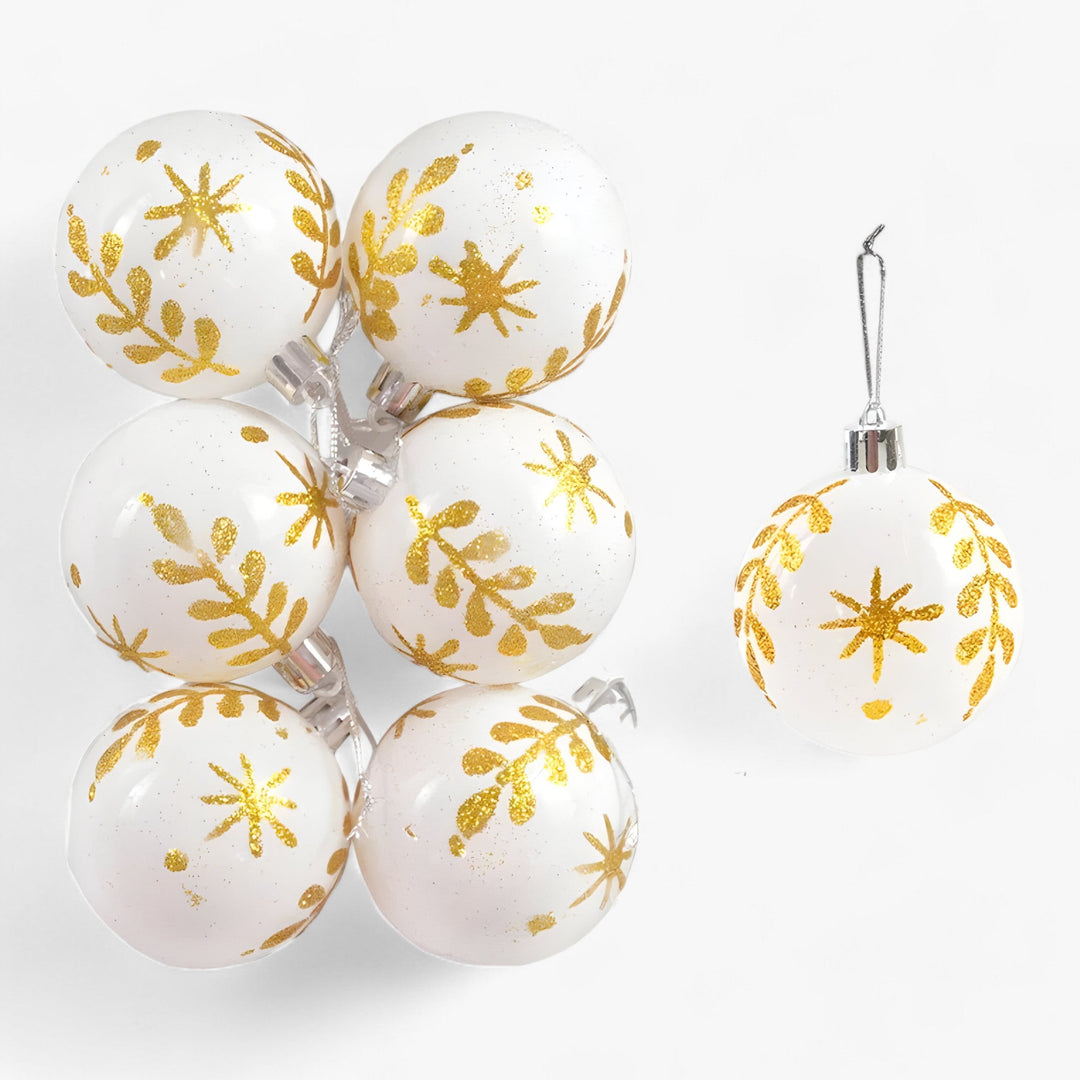 Noel | 6 Piece Christmas Balls - Ideal Decorations for Christmas Tree