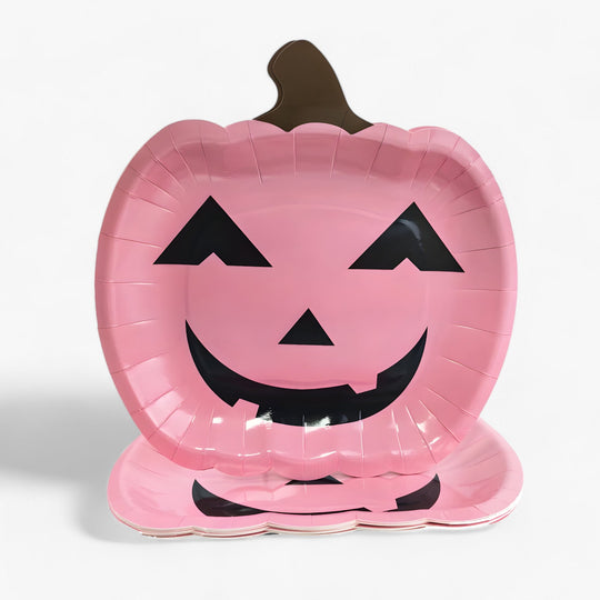 Double the Fun: Get One Free! Salem | Festive Halloween Pumpkin Plates - Perfect for Trick or Treating