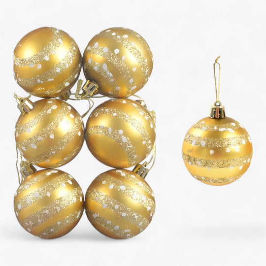 Noel | 6 Piece Christmas Balls - Ideal Decorations for Christmas Tree